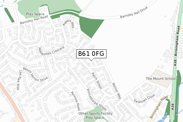 B61 0FG map - large scale - OS Open Zoomstack (Ordnance Survey) B61 0FG map - large scale - OS Open Zoomstack (Ordnance Survey)