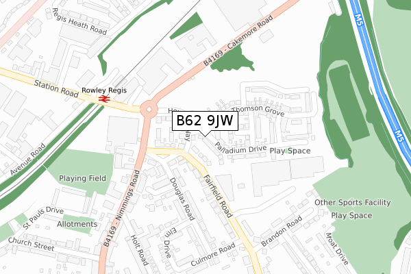 B62 9JW map - large scale - OS Open Zoomstack (Ordnance Survey) B62 9JW map - large scale - OS Open Zoomstack (Ordnance Survey)