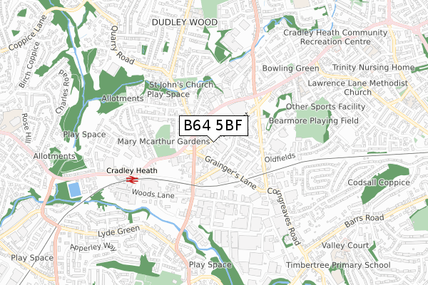B64 5BF map - small scale - OS Open Zoomstack (Ordnance Survey) B64 5BF map - small scale - OS Open Zoomstack (Ordnance Survey)