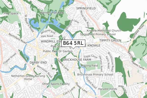 B64 5RL map - small scale - OS Open Zoomstack (Ordnance Survey) B64 5RL map - small scale - OS Open Zoomstack (Ordnance Survey)