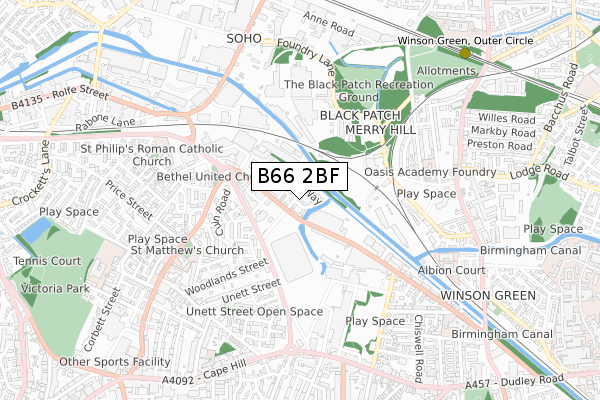 B66 2BF map - small scale - OS Open Zoomstack (Ordnance Survey) B66 2BF map - small scale - OS Open Zoomstack (Ordnance Survey)