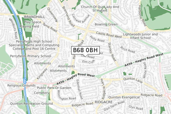 B68 0BH map - small scale - OS Open Zoomstack (Ordnance Survey) B68 0BH map - small scale - OS Open Zoomstack (Ordnance Survey)