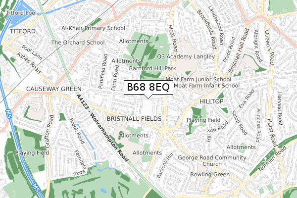 B68 8EQ map - small scale - OS Open Zoomstack (Ordnance Survey) B68 8EQ map - small scale - OS Open Zoomstack (Ordnance Survey)