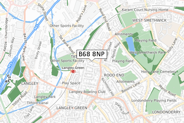 B68 8NP map - small scale - OS Open Zoomstack (Ordnance Survey) B68 8NP map - small scale - OS Open Zoomstack (Ordnance Survey)