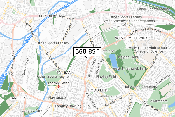 B68 8SF map - small scale - OS Open Zoomstack (Ordnance Survey) B68 8SF map - small scale - OS Open Zoomstack (Ordnance Survey)