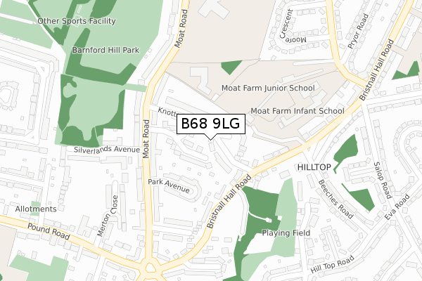 B68 9LG map - large scale - OS Open Zoomstack (Ordnance Survey) B68 9LG map - large scale - OS Open Zoomstack (Ordnance Survey)