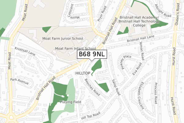 B68 9NL map - large scale - OS Open Zoomstack (Ordnance Survey) B68 9NL map - large scale - OS Open Zoomstack (Ordnance Survey)