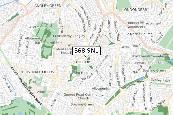B68 9NL map - small scale - OS Open Zoomstack (Ordnance Survey) B68 9NL map - small scale - OS Open Zoomstack (Ordnance Survey)