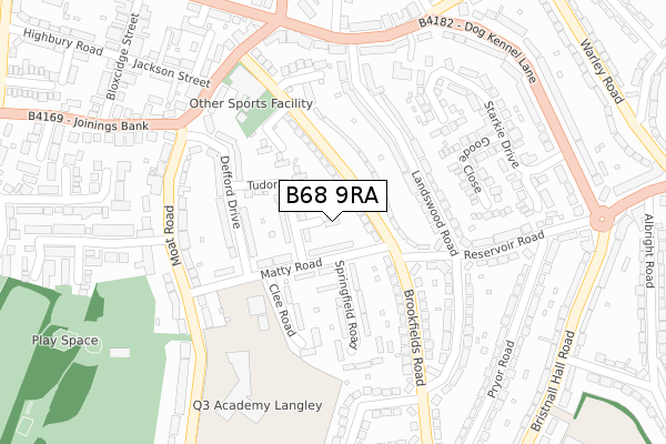 B68 9RA map - large scale - OS Open Zoomstack (Ordnance Survey) B68 9RA map - large scale - OS Open Zoomstack (Ordnance Survey)