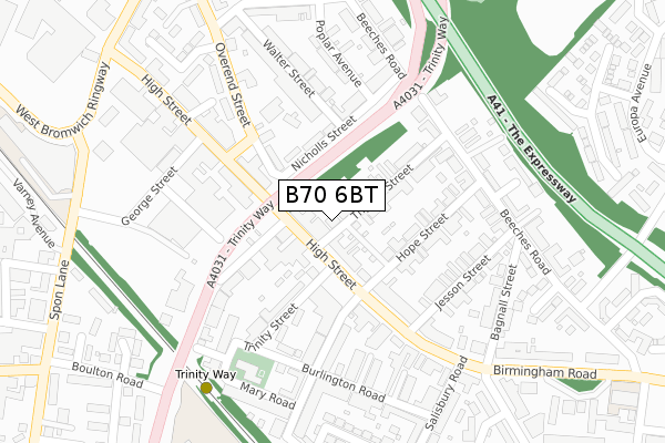 B70 6BT map - large scale - OS Open Zoomstack (Ordnance Survey) B70 6BT map - large scale - OS Open Zoomstack (Ordnance Survey)