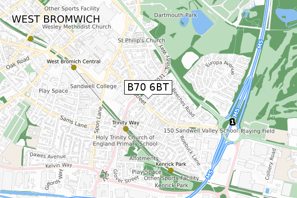 B70 6BT map - small scale - OS Open Zoomstack (Ordnance Survey) B70 6BT map - small scale - OS Open Zoomstack (Ordnance Survey)