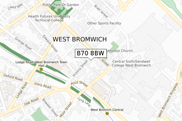 B70 8BW map - large scale - OS Open Zoomstack (Ordnance Survey) B70 8BW map - large scale - OS Open Zoomstack (Ordnance Survey)