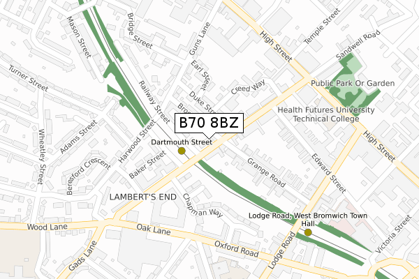 B70 8BZ map - large scale - OS Open Zoomstack (Ordnance Survey) B70 8BZ map - large scale - OS Open Zoomstack (Ordnance Survey)