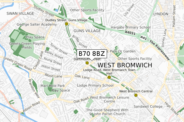 B70 8BZ map - small scale - OS Open Zoomstack (Ordnance Survey) B70 8BZ map - small scale - OS Open Zoomstack (Ordnance Survey)