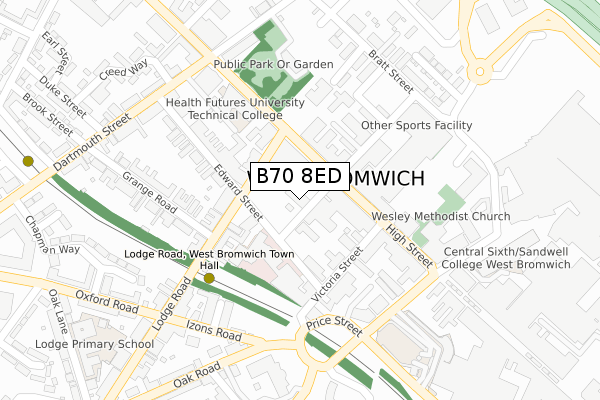 B70 8ED map - large scale - OS Open Zoomstack (Ordnance Survey) B70 8ED map - large scale - OS Open Zoomstack (Ordnance Survey)