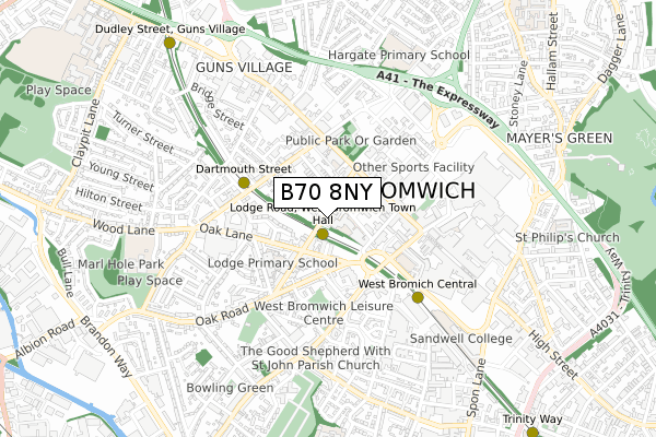 B70 8NY map - small scale - OS Open Zoomstack (Ordnance Survey) B70 8NY map - small scale - OS Open Zoomstack (Ordnance Survey)