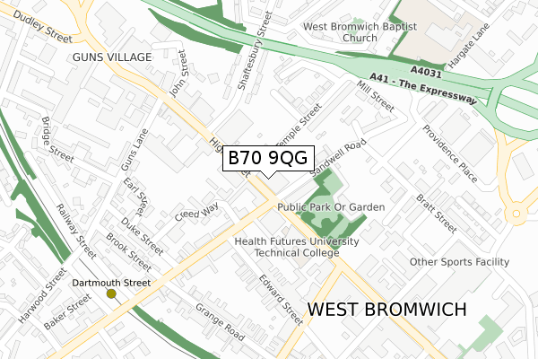 B70 9QG map - large scale - OS Open Zoomstack (Ordnance Survey) B70 9QG map - large scale - OS Open Zoomstack (Ordnance Survey)