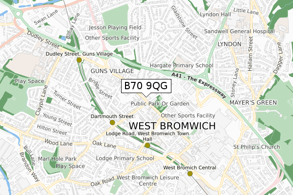 B70 9QG map - small scale - OS Open Zoomstack (Ordnance Survey) B70 9QG map - small scale - OS Open Zoomstack (Ordnance Survey)