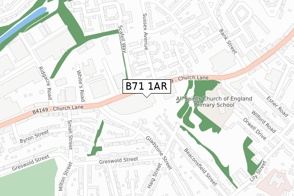 B71 1AR map - large scale - OS Open Zoomstack (Ordnance Survey) B71 1AR map - large scale - OS Open Zoomstack (Ordnance Survey)