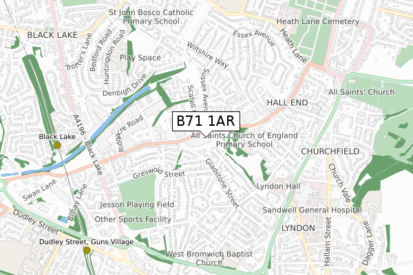 B71 1AR map - small scale - OS Open Zoomstack (Ordnance Survey) B71 1AR map - small scale - OS Open Zoomstack (Ordnance Survey)