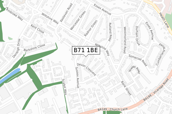 B71 1BE map - large scale - OS Open Zoomstack (Ordnance Survey) B71 1BE map - large scale - OS Open Zoomstack (Ordnance Survey)