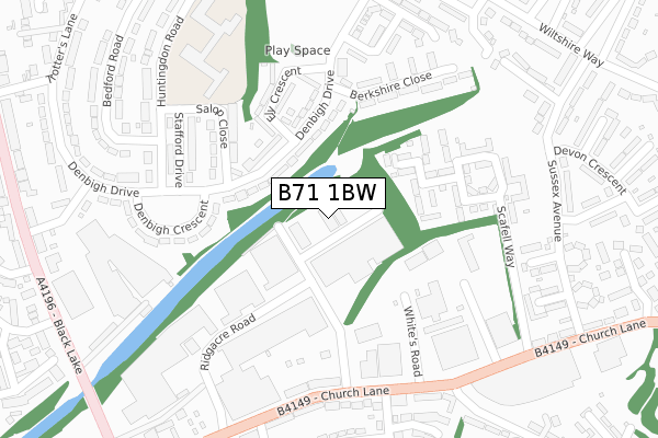 B71 1BW map - large scale - OS Open Zoomstack (Ordnance Survey) B71 1BW map - large scale - OS Open Zoomstack (Ordnance Survey)