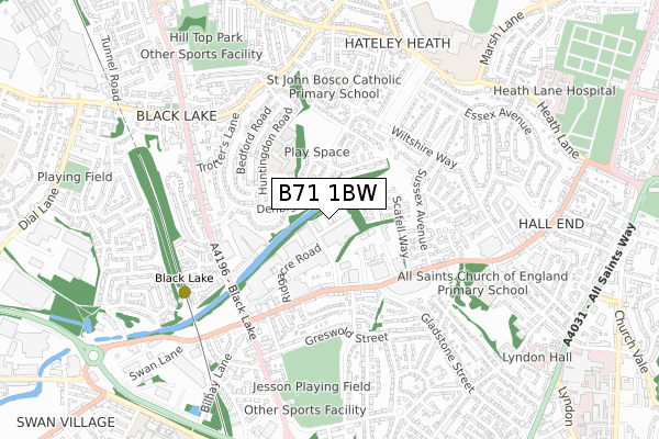 B71 1BW map - small scale - OS Open Zoomstack (Ordnance Survey) B71 1BW map - small scale - OS Open Zoomstack (Ordnance Survey)