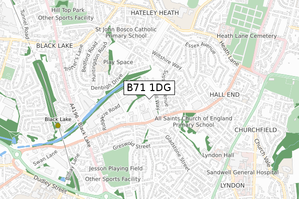 B71 1DG map - small scale - OS Open Zoomstack (Ordnance Survey) B71 1DG map - small scale - OS Open Zoomstack (Ordnance Survey)