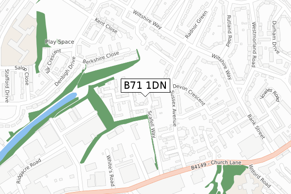 B71 1DN map - large scale - OS Open Zoomstack (Ordnance Survey) B71 1DN map - large scale - OS Open Zoomstack (Ordnance Survey)