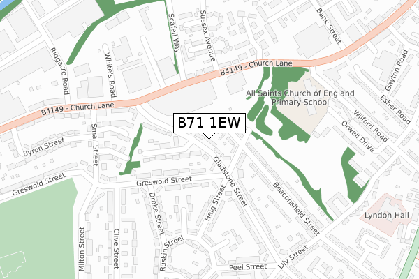 B71 1EW map - large scale - OS Open Zoomstack (Ordnance Survey) B71 1EW map - large scale - OS Open Zoomstack (Ordnance Survey)