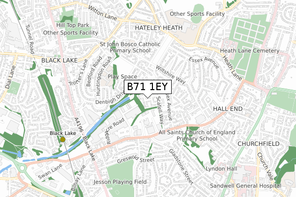 B71 1EY map - small scale - OS Open Zoomstack (Ordnance Survey) B71 1EY map - small scale - OS Open Zoomstack (Ordnance Survey)