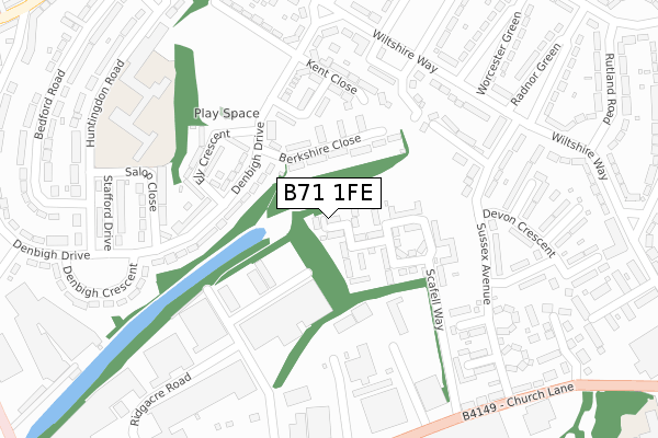 B71 1FE map - large scale - OS Open Zoomstack (Ordnance Survey) B71 1FE map - large scale - OS Open Zoomstack (Ordnance Survey)