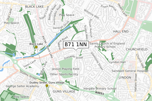 B71 1NN map - small scale - OS Open Zoomstack (Ordnance Survey) B71 1NN map - small scale - OS Open Zoomstack (Ordnance Survey)
