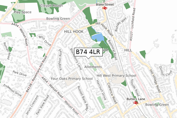 B74 4LR map - small scale - OS Open Zoomstack (Ordnance Survey) B74 4LR map - small scale - OS Open Zoomstack (Ordnance Survey)