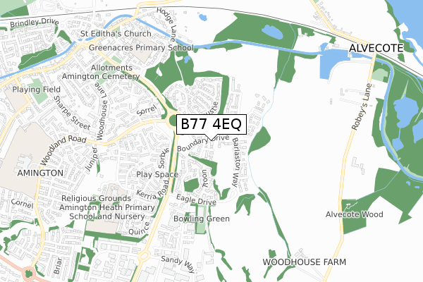 B77 4EQ map - small scale - OS Open Zoomstack (Ordnance Survey) B77 4EQ map - small scale - OS Open Zoomstack (Ordnance Survey)