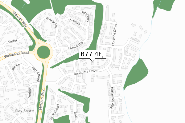 B77 4FJ map - large scale - OS Open Zoomstack (Ordnance Survey) B77 4FJ map - large scale - OS Open Zoomstack (Ordnance Survey)