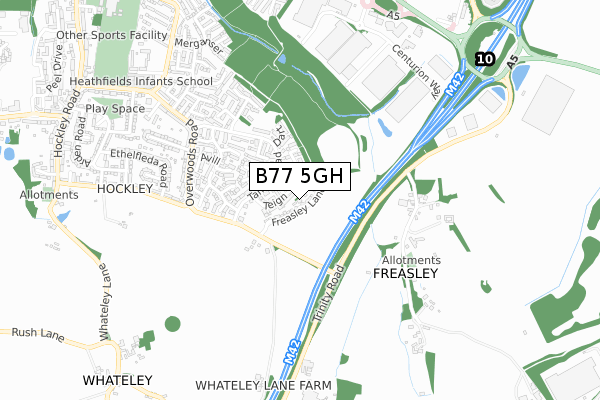 B77 5GH map - small scale - OS Open Zoomstack (Ordnance Survey) B77 5GH map - small scale - OS Open Zoomstack (Ordnance Survey)