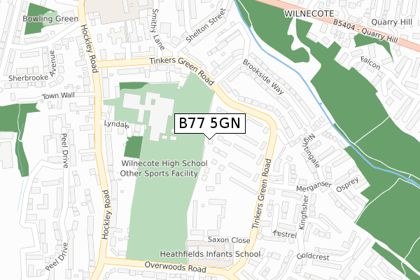 B77 5GN map - large scale - OS Open Zoomstack (Ordnance Survey) B77 5GN map - large scale - OS Open Zoomstack (Ordnance Survey)