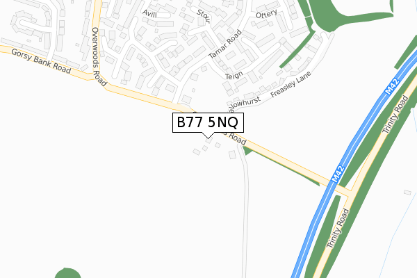 B77 5NQ map - large scale - OS Open Zoomstack (Ordnance Survey) B77 5NQ map - large scale - OS Open Zoomstack (Ordnance Survey)