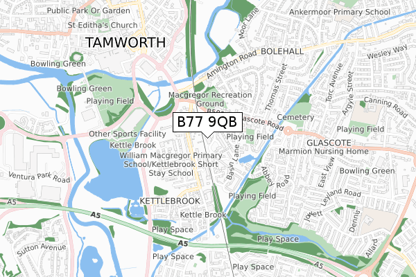 B77 9QB map - small scale - OS Open Zoomstack (Ordnance Survey) B77 9QB map - small scale - OS Open Zoomstack (Ordnance Survey)