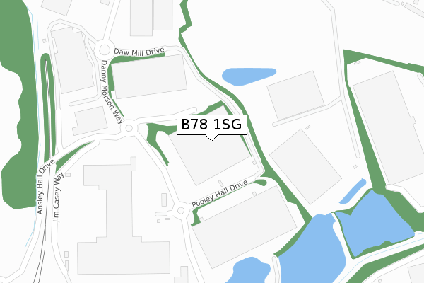 B78 1SG map - large scale - OS Open Zoomstack (Ordnance Survey)