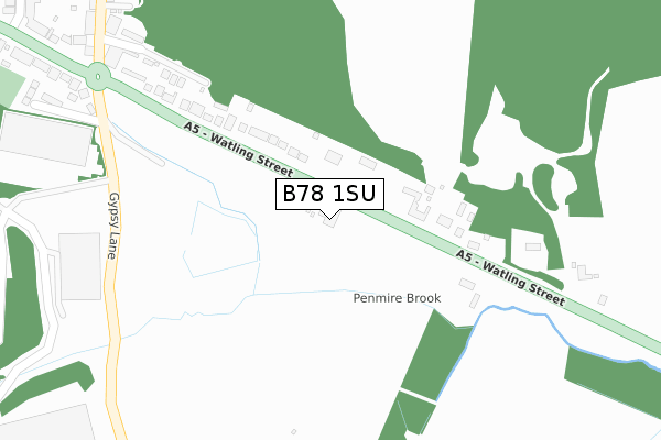 B78 1SU map - large scale - OS Open Zoomstack (Ordnance Survey)