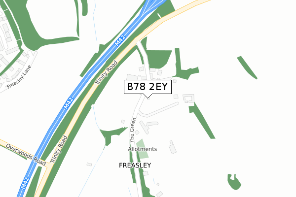 B78 2EY map - large scale - OS Open Zoomstack (Ordnance Survey)