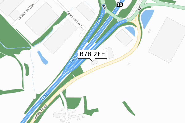 B78 2FE map - large scale - OS Open Zoomstack (Ordnance Survey)