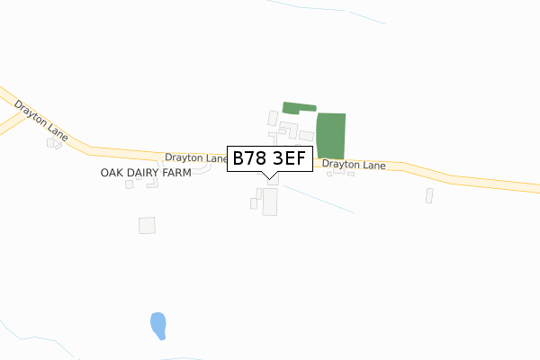 B78 3EF map - large scale - OS Open Zoomstack (Ordnance Survey)