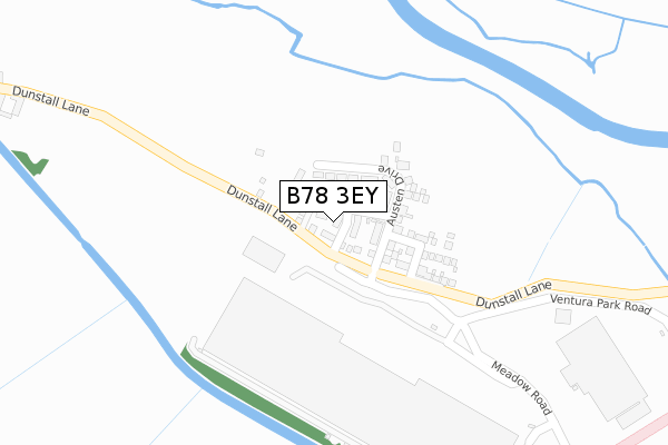 B78 3EY map - large scale - OS Open Zoomstack (Ordnance Survey)