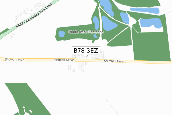 B78 3EZ map - large scale - OS Open Zoomstack (Ordnance Survey)