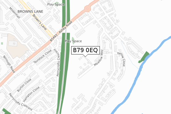 B79 0EQ map - large scale - OS Open Zoomstack (Ordnance Survey) B79 0EQ map - large scale - OS Open Zoomstack (Ordnance Survey)