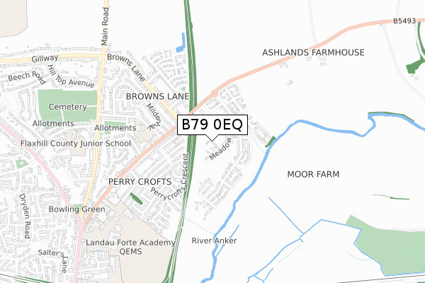 B79 0EQ map - small scale - OS Open Zoomstack (Ordnance Survey) B79 0EQ map - small scale - OS Open Zoomstack (Ordnance Survey)