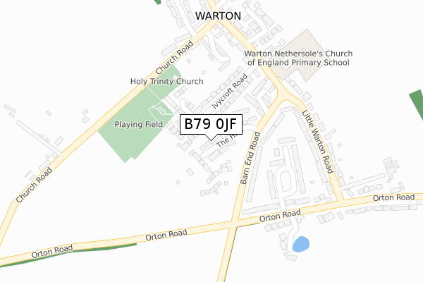 B79 0JF map - large scale - OS Open Zoomstack (Ordnance Survey) B79 0JF map - large scale - OS Open Zoomstack (Ordnance Survey)